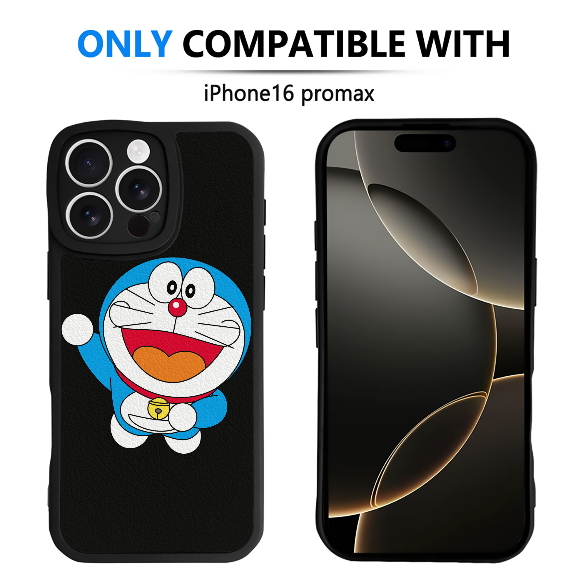 （画像用） ドラえもん Doraemon 【iPhone 16シリーズ対応】シリコンスマホケース（レザー調） 材質：シリコン